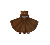Generisch Linda capucha para niños abrigo de invierno grueso polar similar a un poncho con lindo para bebés niños pequeños, marrón, 3-6 meses