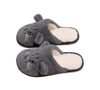 Generisch Lindas y cómodas zapatillas de gato para mujer - Zapatos de invierno para mujer, color amarillo, 42, gris, 44 EU