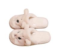 Generisch Lindas y cómodas zapatillas de gato para mujer - Zapatos de invierno para mujer, color amarillo, 42, caqui, 44 EU