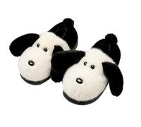 Generisch Lindas zapatillas para niñas con diseño de cachorro, cómodas zapatillas con suela para mayor calidez y comodidad en invierno., Negro , 28.5 EU