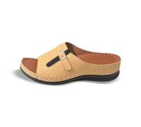 Generisch Lindas zapatillas Sandalias de cuña para mujer 2025 verano con hebilla Zapatos deslizantes de moda y ligeros para, amarillo, 37 EU