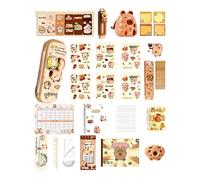 Generisch Lindo juego de papelería - Lindo juego de material escolar Capybara, juego de papelería Capybara, para niñas, adolescentes, hijo, hija, familia, , guardería, b, Siehe Beschreibung, Ver