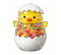 Generisch Lindo tarro de almacenamiento, transparente hermético en forma de huevo de pollito, bote de almacenamiento, para familiares de primavera y estante de cocina, armario de