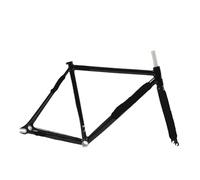 Generisch Lite Frameset, Track Fixie Bike Frame and Fork, Single Speed Bicycle Parts, 700C 6069 Aluminum, 50cm, 52.5cm, 55cm(Black,50cm)
