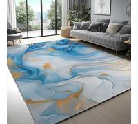 Generisch Living Room Rug Non-Slip Short Pile Soft Washable Area Rug for Bedroom and Office Decor, Watercolour Plants and Palm Leaves Design, 120 x 170 cm