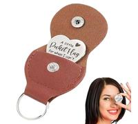 Generisch Llavero - Acero inoxidable y cuero colgante con moneda | Resistente a la corrosión, manejable y duradero - Regalo emocional para amigos, pareja, familia, consuelo y vida cotidiana