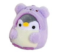 Generisch Llavero colgante de peluche con forma de pingüino, decoración para teléfonos móviles, mochilas, bolsas, llaves de coche, morado, Siehe Beschreibung