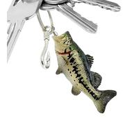 Generisch Llavero con colgante de perca de bajo en 3D, para amantes de los ángeles, para los amantes de los ángeles, para aficionados al aire libre, cumpleaños, maleta de viaje, de aparejos