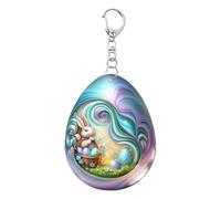 Generisch Llavero con diseño de huevo de Pascua | Llavero de acrílico 2D para Pascua, monedero, bolso escolar, bolso de mujer, mochila, así como casa y
