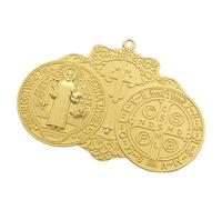 Generisch Llavero cristiano antiguo de metal, colgante de oración, colgante para coche, espejo retrovisor, decoración, coleccionable, adorno religioso, dorado, Talla única