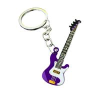 Generisch Llavero de guitarra de acero inoxidable - Impresión en color lacado, colgante de música creativa para bolso, regalo de vacaciones duradero para músico, guitarrista, hombre, Guitar 5, Siehe