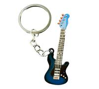 Generisch Llavero de guitarra de acero inoxidable - Impresión en color lacado, colgante de música creativa para bolso, regalo de vacaciones duradero para músico, guitarrista, hombre, Guitar 6, Siehe