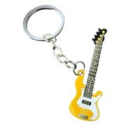 Generisch Llavero de guitarra de acero inoxidable - Impresión en color lacado, colgante de música creativa para bolso, regalo de vacaciones duradero para músico, guitarrista, hombre, Guitar 2, Siehe