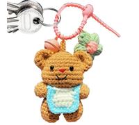 Generisch Llavero de oso, llavero de oso | Colgante de bolsillo de juguete de muñeca de punto hecho a mano a ganchillo | Colgante de bolsillo portátil, colgante de llavero, T