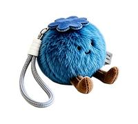 Generisch Llavero de peluche, bonito colgante de bolso de mano de arándano, de bolso de fruta suave, para esposa, novia, niña, niña, viaje, exterior, cumpleaños, vacaciones