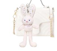 Generisch Llavero de peluche de conejo, accesorio de peluche, juguete de peluche, para decoración de mochila, bolso de mano, día de San Valentín, cumpleaños, vacaciones, viajes, eventos, escuela