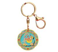 Generisch Llavero de serpiente 2025, 2025, homólogos de serpiente, colgante de serpiente, año de la serpiente, llavero de estatua de serpiente, bonito colgante para mochila, año nuevo, azul, Siehe