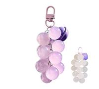 Generisch Llavero de uva colgante, cambio de color UV, accesorio de de cuentas de fruta, decoración de bolso portátil, diseño resistente y ligero para llaves de coche, mochila al aire libre, uso