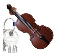 Generisch Llavero de violín, llavero de violín de cuero, llavero con colgante de violín, llavero de instrumento musical, llavero, colgante de bolsillo para amantes de la música, violonchelo, Siehe