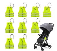 Generisch Llavero Reflectante de Seguridad, Forma de Chaleco, en la Oscuridad, 9 Piezas en Forma de Chaleco, para pasear al Perro, Ciclismo, Senderismo, Trekking