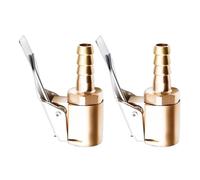 Generisch Lock On Air Chuck - Inflador de latón | 2 piezas Brass Locking Air Chuck Inflator Connector for Tire Inflation, Secure No-Leak Fit for Car, Truck, SUV, Motorcycle, Bike & RV