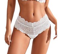 Generisch Logotipo de letra personalizado Tangas a rayas de cintura baja sin mostrar Bikini Tangas personalizadas Ropa interior para mujer Bragas Tanga de algodón, Blanco, L