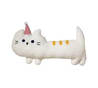 Generisch Long Cat Body Pillow, Cartoon Soft Plush Doll, 15.75x7.87 pulgadas, Adorable Hugging Toy, Ultra Kitten Design for Kids, Girls, Boys Gift, Dark Brown, Amarillo, Black and White