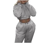 Generisch Lounge Set de chándal corto para mujer, de algodón, con abdomen