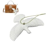 Generisch Love & Joy Pigeon Ornaments - White Flying of Peace Pendant, simbolismo Regalo para Familia y Amigos | Decoración de ABS para Mochila, hogar, árbol de Navidad y Ocasiones Especiales