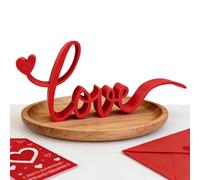 Generisch Love Sign Blocks,Red Letter Design Tischop Decor - Adaptable Love Letter Table Top Heartfelt Decor Choice,for House Room Bedroom Hotel Dining Room Bedroom Office Hotel Centerpieces Party