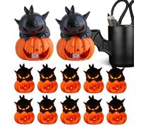 Generisch Luces de té de Halloween - Juego de velas LED, luz parpadeante, batería de Halloween, seguro para niños, sin llama, ideal para calabazas, ventanas, mesas de, y decoraciones de otoño