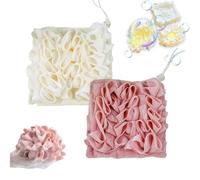 Generisch Luffa - Manopla de baño para jabonera, 2 en 1, combinación de manoplas de baño con malla exfoliante para gel de ducha (2psc-g, talla única)