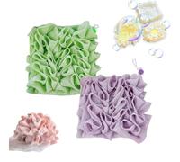 Generisch Luffa - Manopla de baño para jabonera, 2 en 1, combinación de manoplas de baño de malla exfoliante para gel de ducha (2psc-e, talla única)