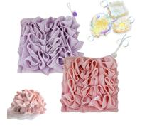 Generisch Luffa - Manopla de baño para jabonera, 2 en 1, combinación de manoplas de ducha de malla exfoliante para gel de ducha (2psc-d, talla única)