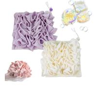 Generisch Luffa - Manopla de baño para jabonera, 2 en 1, combinación de manoplas de ducha de malla exfoliante para gel de ducha (2psc-b, talla única)