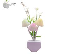 Generisch Luz nocturna de seta | Luz nocturna con sensor de luz, luz nocturna de pared enchufable, luz nocturna de 0,1 W, control de sensor de luz, especificaciones UE/EE. UU