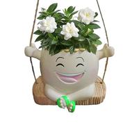 Generisch Maceta de cabeza cara - de resina para decoración de jardín | Maceta para decoración | Para niños, familia, , escritorio, alféizar de la ventana, oficina