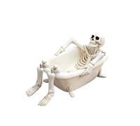 Generisch Maceta suculenta para bañera 2026, con agujero, Halloween, festival, interior y exterior, decoración del hogar (blanco, 16 x 12 cm)