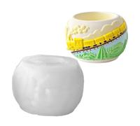 Generisch Macetero con forma de relieve en 3D - Forma de resina epoxi para manualidades | Molde de silicona para desmoldar fácilmente para yeso resina epoxi, adultos creativos estudiantes profesores
