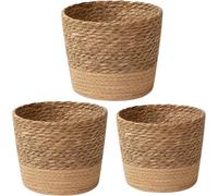 Generisch Macetero Trenzado, Maceta de 40 cm de diámetro, Cesta para Plantas, Cesta de Mimbre de Mimbre de ratán, Cesta de Almacenamiento Hecha a Mano