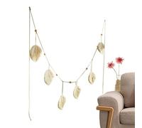 Generisch MACRame Wall Hanging - Kit de | Tapiz de pared de bohemio con hojas | Algodón moderno Decoración Foto Fondo | Artesanía bohemia hecha a mano, decoraciones para el hogar