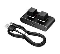 Generisch Macro Pad - 2 botones tipo C, plug and play macro pad | para juegos de oficina en casa, transmisión en directo, edición de vídeo, programador, programador, streamer, estudiante