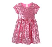 Generisch Mädchen Kleid Baby Kleinkinder Pailletten Kleid Kinder Party Kleid Brautjungfer Hochzeit Kleid (6Y)
