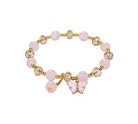 Generisch Männer Schmuck 2024 Imitations-Jade-Schmetterling-Kristallglas-Brazalete Tochter Kinder-Perlenarmband Damen Uhr Silber Lederarmband, A, Resina, No es una piedra preciosa