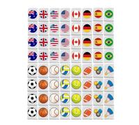 Generisch Mahjong Juego de 65 piezas de mahjong con diseño de bandera de mahjong, juegos de mesa familiares, bloques de juego de escape marítimo, rompecabezas de bloques para accesorios de fiesta de