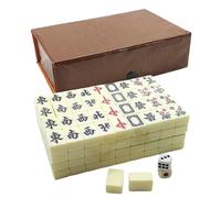 Generisch Mahjong Set Compacto portátil con práctico Almacenamiento Divertido | Juego de Viaje Interactivo, para Interior y Exterior, apartamento, Hotel, Viaje, Camping, Picnic, Familia