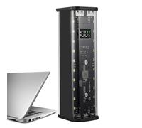 Generisch Maletín de baterías Desmontable, de Carga extraíble, de Almacenamiento para baterías de 22,5 W, Transparente, Ligera, 2 Puertos USB, para teléfono móvil