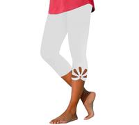 Generisch Mallas deportivas para mujer, mallas 3/4, elásticas, opacas, capri, cintura alta, pantalones capri de verano, leggings de yoga, sin costuras, pantalones de fitness, monocolor, ajustados