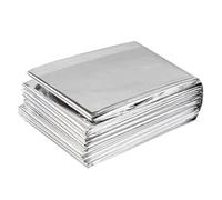 Generisch Manta de rescate espacial - Poncho de papel de aluminio - Mantas térmicas de gran formato para exteriores | Para senderismo, mochilero, al aire libre, viajes, coche, invierno, clima frío