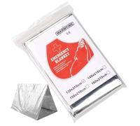 Generisch Manta de rescate espacial, poncho ligero de aluminio, protección térmica, para invierno y exterior, para senderismo, mochilero, exteriores, viajes, coche, invierno, clima frío, personas sin